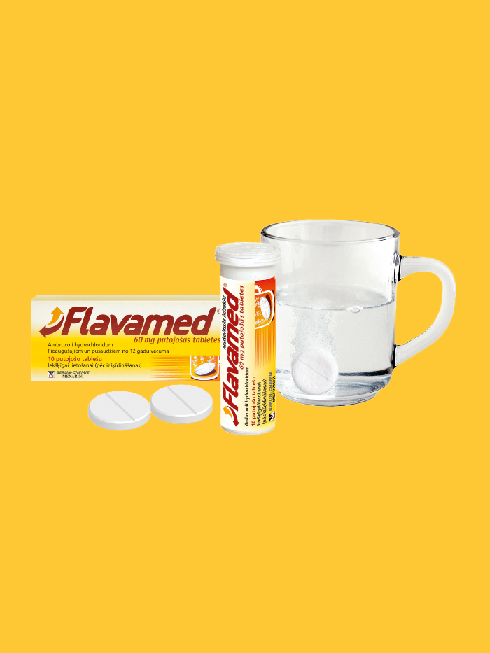Flavamed® 60 mg putojošās tabletes